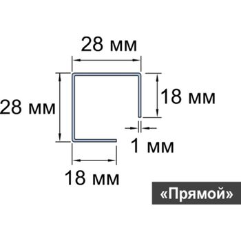  Профиль соединительный для внешних углов WOOD Прямой 18х28х300, фото 2 